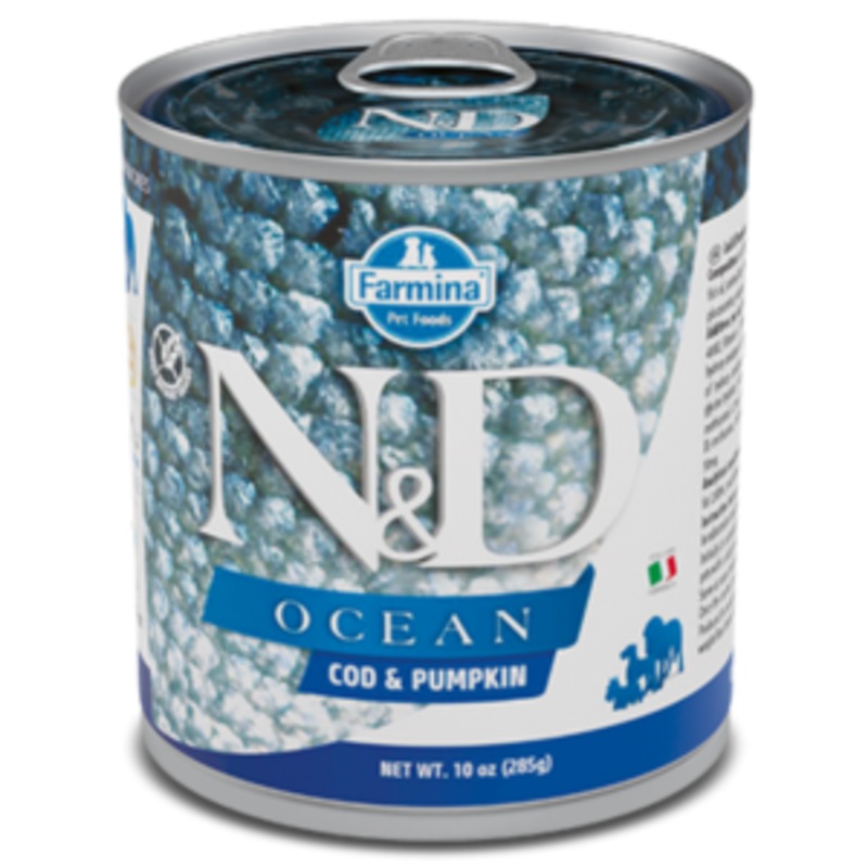 Farmina N&D Ocean Grain Free Ocean Cod & Pumpkin Formula Adult Canned Dog Food 10 oz