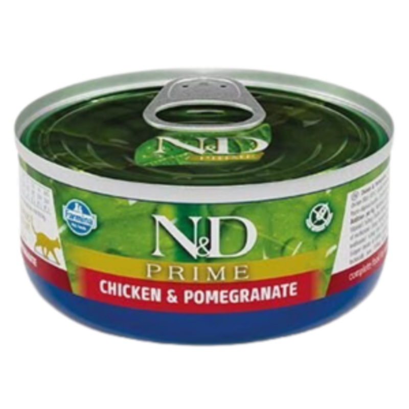 Farmina N&D Prime Grain-Free Chicken & Pomegranate Formula Canned Cat Food, 2.5-oz