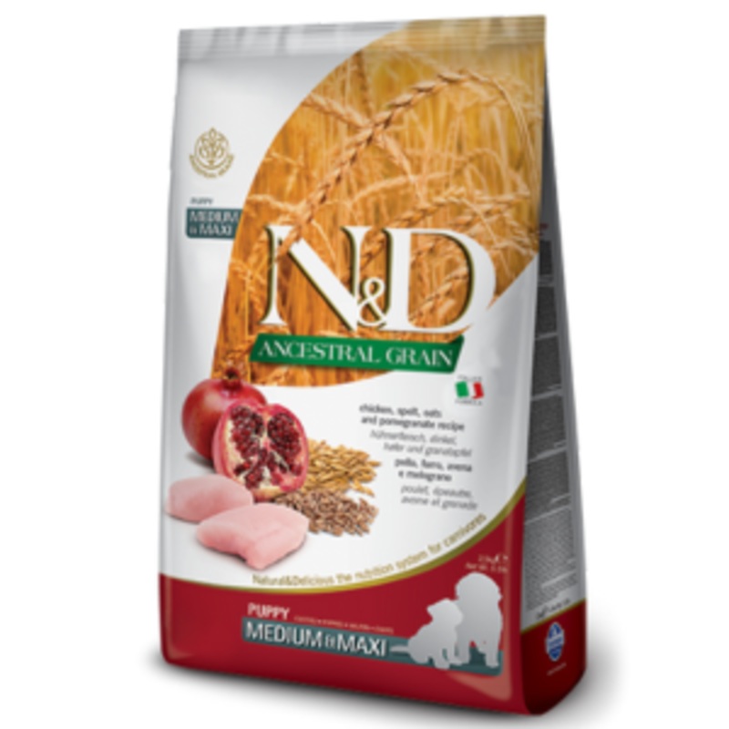 Farmina N&D Pumpkin Chicken & Pomegranate Medium & Maxi Puppy Dry Dog Food 26.4 lbs