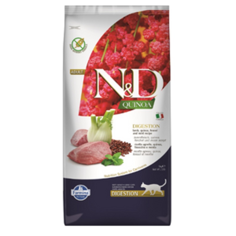 Farmina N&D Quinoa Digestion Lamb Dry Cat Food 11 lbs