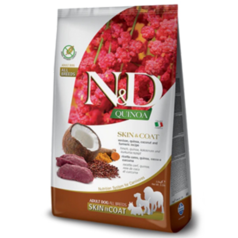 Farmina N&D Quinoa Functional Canine Skin & Coat Venison Adult Dry Dog Food 5.5 lbs