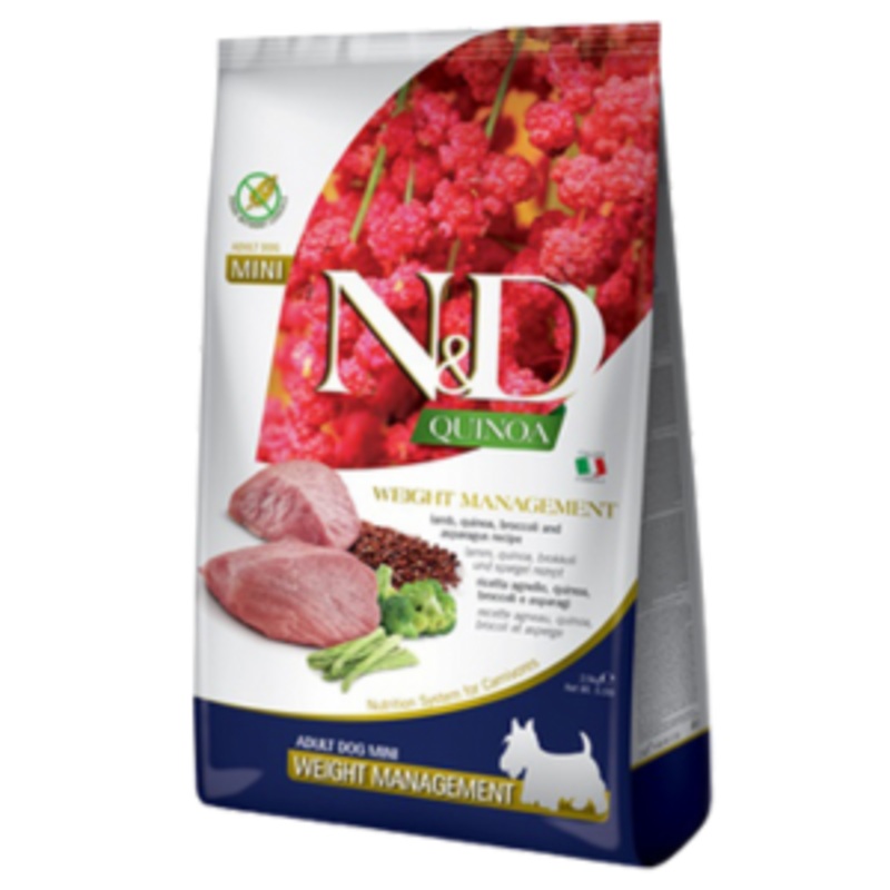 Farmina N&D Quinoa Functional Canine Weight Management Lamb Mini Adult Dry Dog Food 5.5 lbs