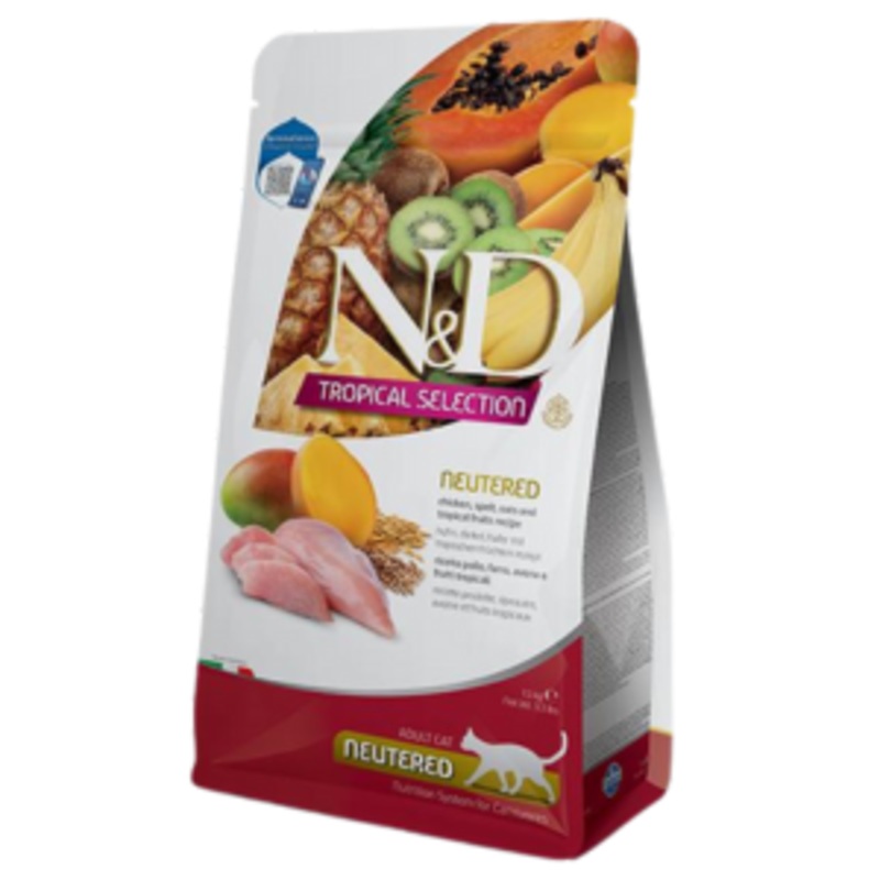 Farmina N&D Spelt, Oats and Tropical Fruit Selection Chicken Cat Food 3.3 lbs