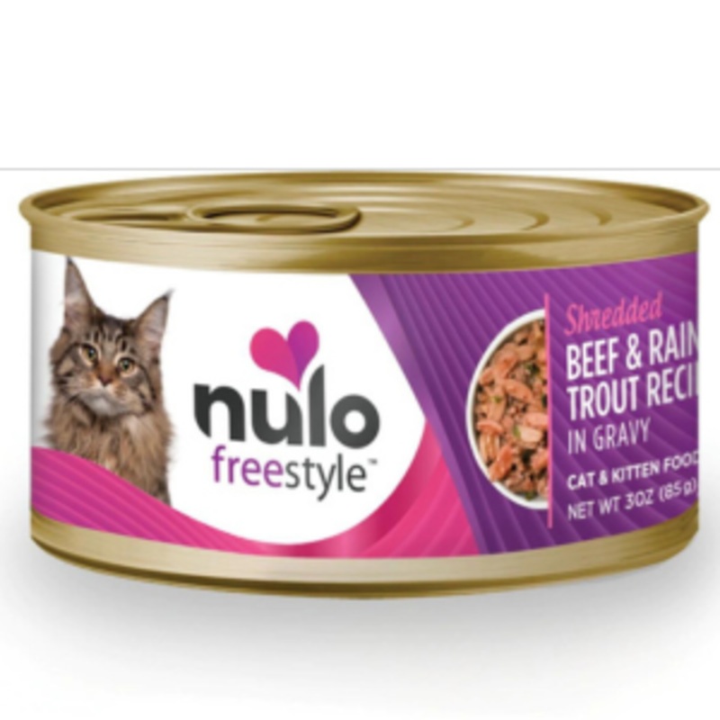 Nulo Freestyle Grain-Free Beef Shredded Recipe Wet Cat Food, 3oz