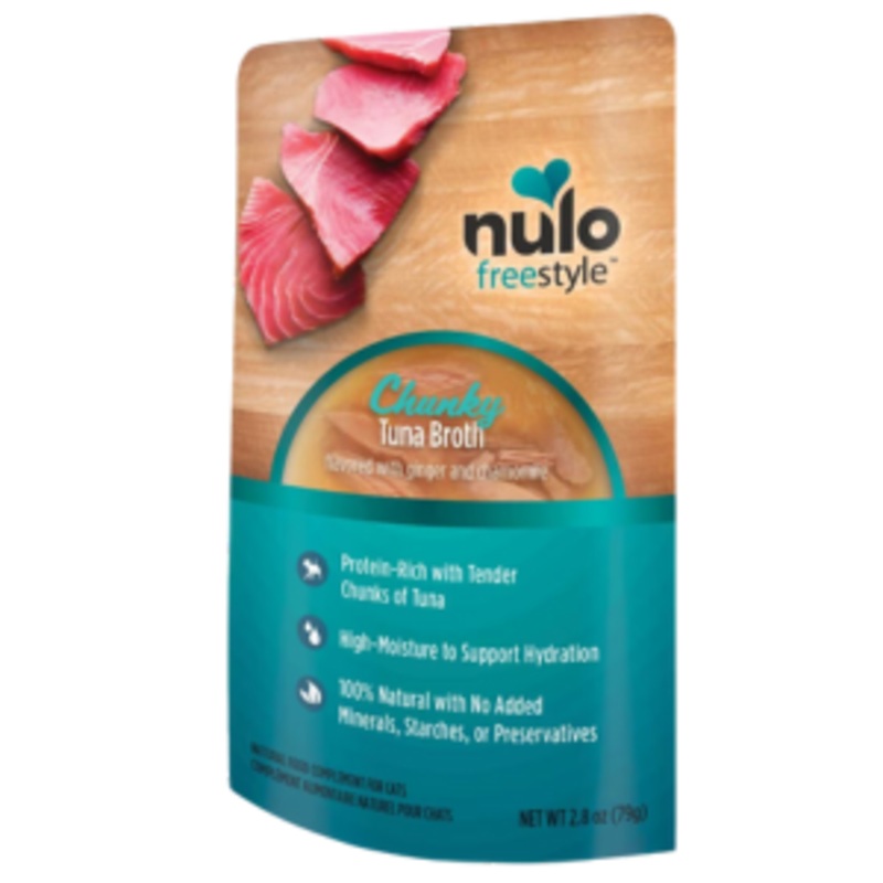 Nulo Freestyle Grain-Free Chunky Tuna Broth Recipe Cat Food Topper, 2.8oz