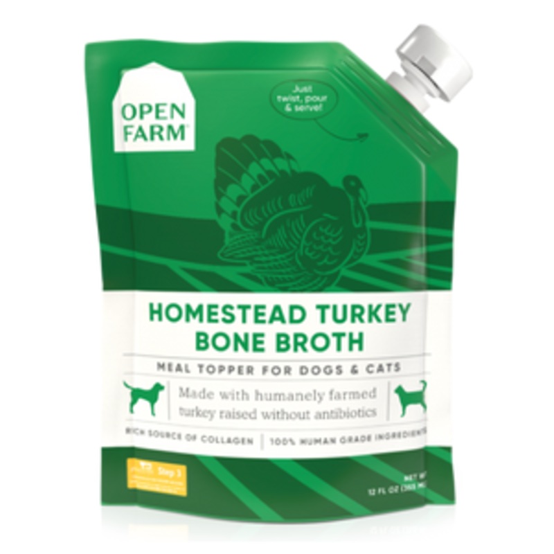 Open Farm Turkey Bone Broth for Dogs & Cats 12 oz