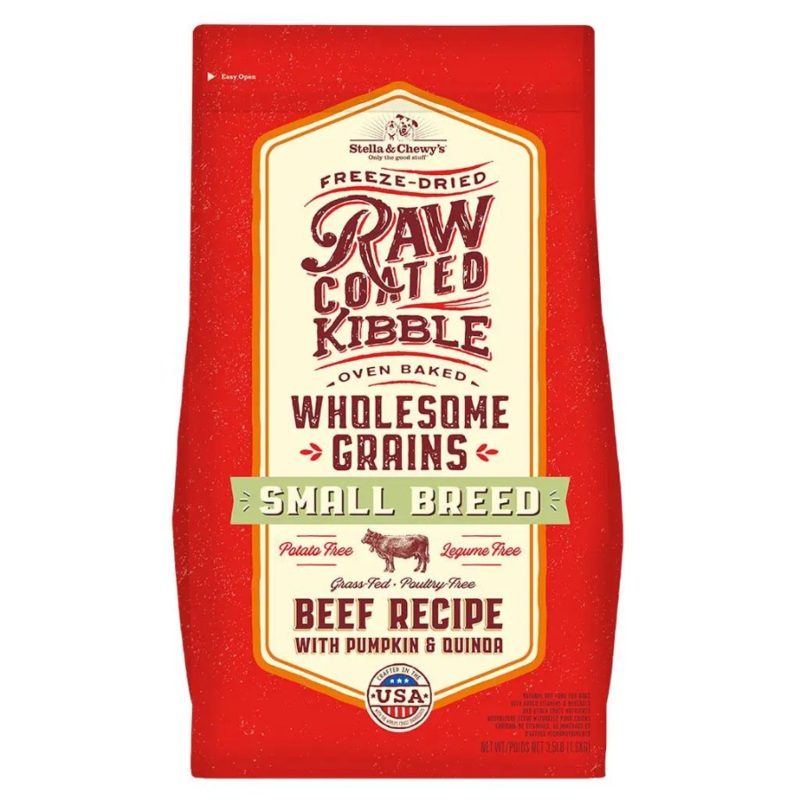 Stella & Chewy’s Wholesome Grain Beef Small Breed Recipe Raw Coated Baked Kibble Dog Food 11 lbs