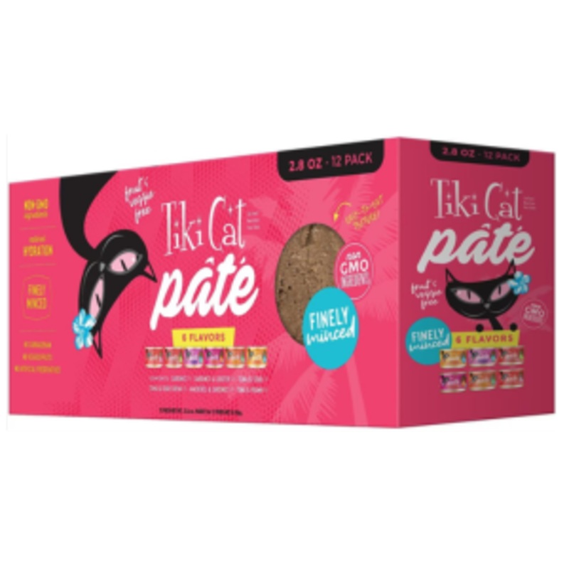 Tiki Cat Grill Pate Cat Food Cans 2.8 oz 12 count, Variety Pack