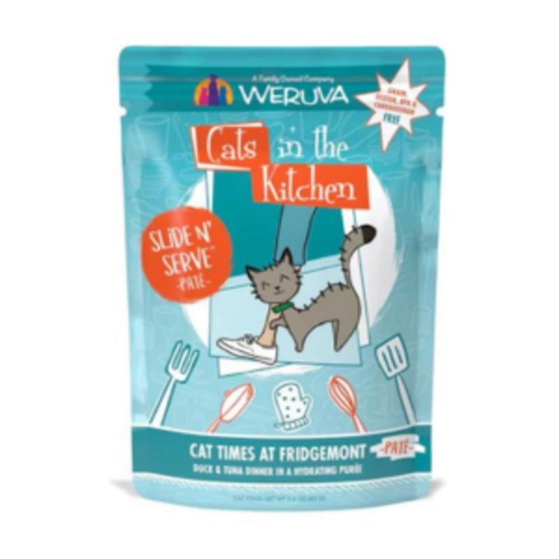 Weruva Cats in the Kitchen Pate’s Cat Times at Fridgemont Duck & Tuna Recipe Cat Food Pouches 3oz