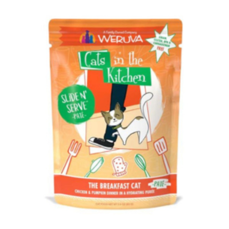 Weruva Cats in the Kitchen Pate’s The Breakfast Cat Chicken & Pumpkin Recipe Cat Food Pouches 3 oz