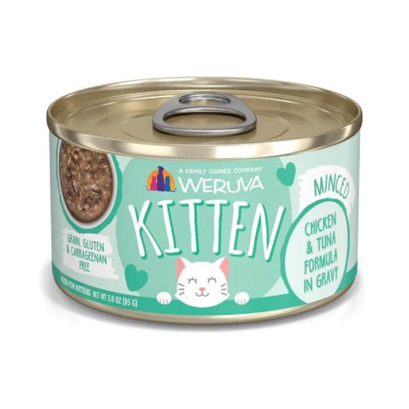 Weruva Kitten Chicken & Tuna in Gravy Recipe Canned Cat Food 3 oz