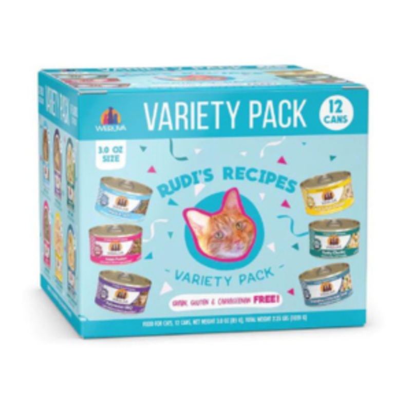 Weruva Rudi’s Recipes Variety Pack Cat Food Pouches 3 oz