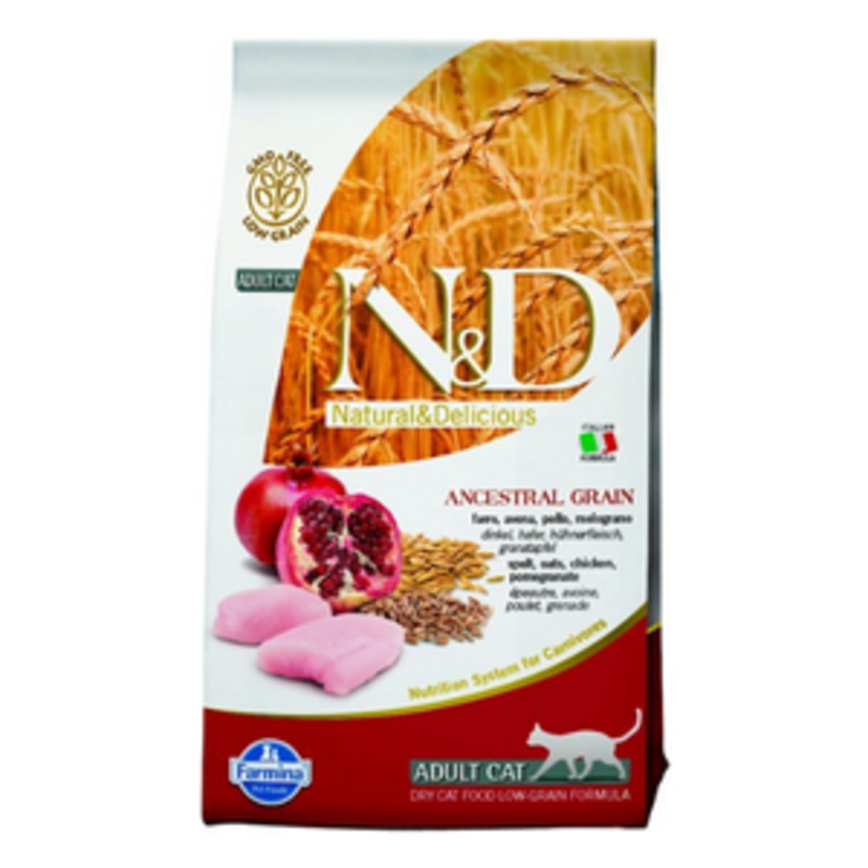Farmina N&D Ancestral Grain Chicken & Pomegranate Formula Dry Cat Food, 3.3-lb bag