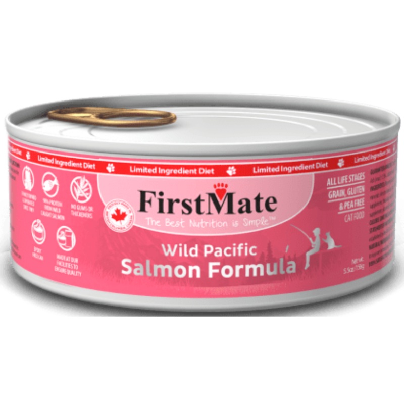 FirstMate Salmon Formula Limited Ingredient Grain-Free Canned Cat Food 5.5 oz