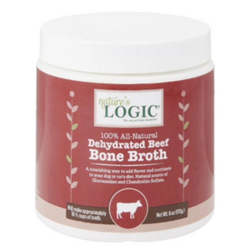 Nature’s Logic Dehydrated Beef Bone Broth Dog & Cat Food Topper, 6-oz tub