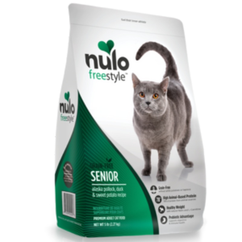 Nulo Freestyle Grain-Free Cat Senior Pollock & Duck Recipe Dry Cat Food 12 lbs