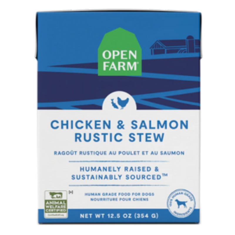 Open Farm Grain-Free Rustic Stew Wild Chicken & Salmon Wet Dog Food  12.5 oz.