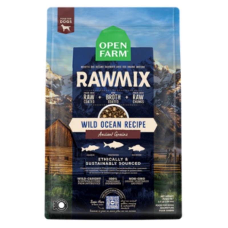 Open Farm Rawmix Ancient Grains Wild Ocean Recipe Dry Dog Food 20 lbs