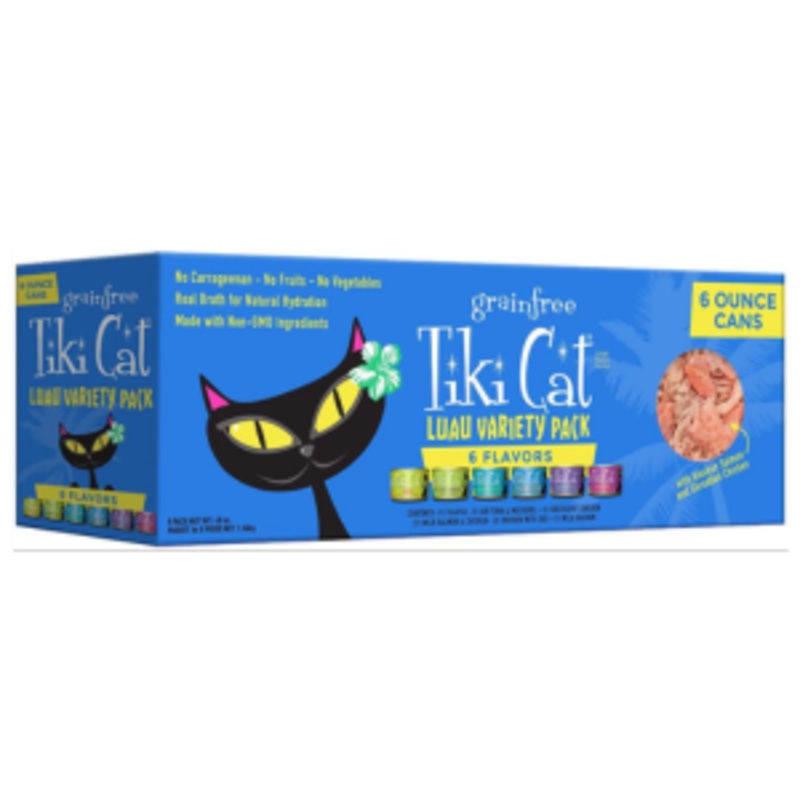 Tiki Cat Luau Cat Food Cans 6 oz 8 count, Variety Pack