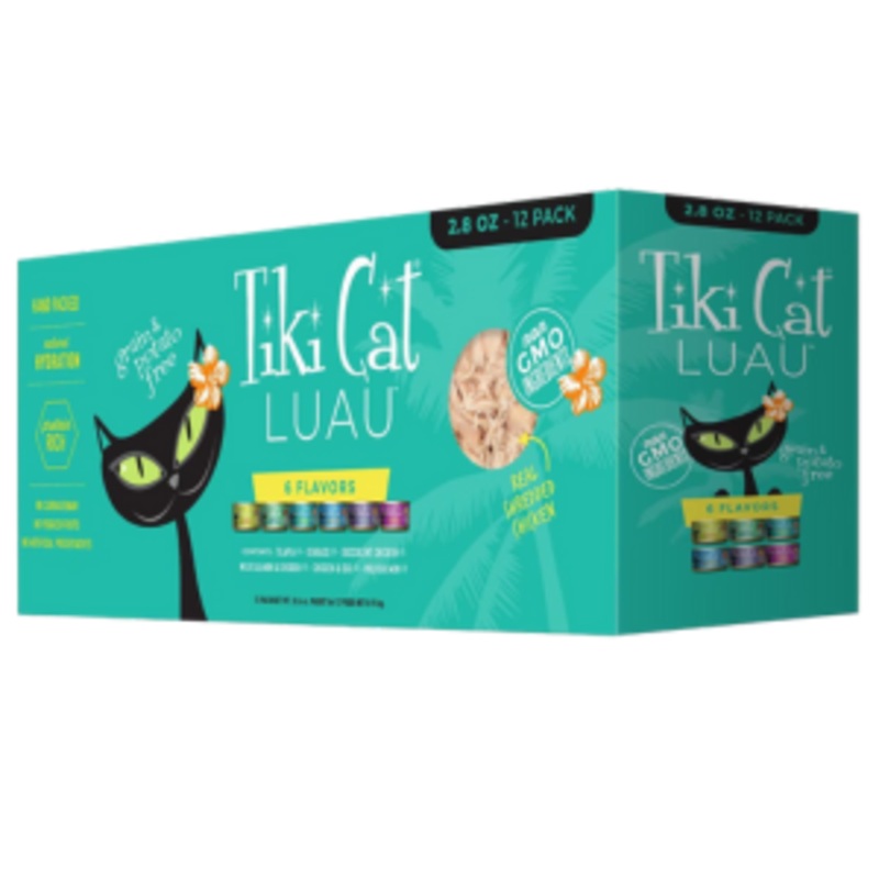Tiki Cat Luau Emma Cat Food Cans 2.8 oz 12 count, Variety Pack