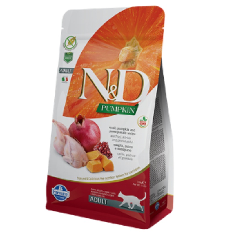 Farmina N&D Pumpkin Quail & Pomegranate Grain-Free Formula Dry Cat Food 3.3 lbs