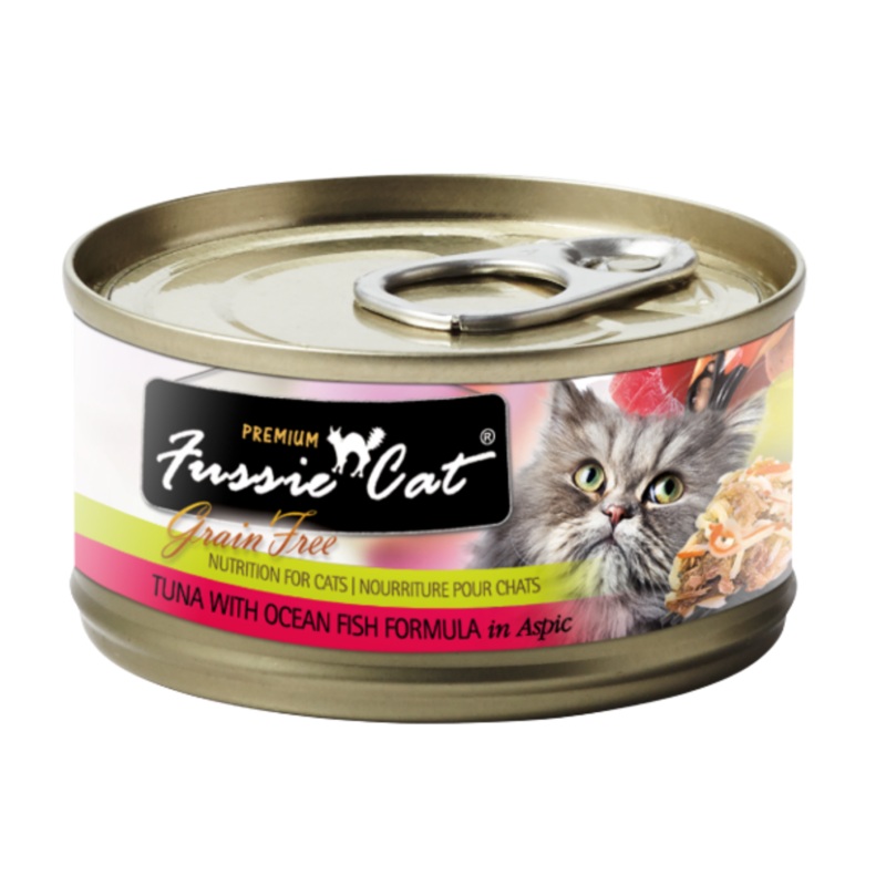Fussie Cat Premium Tuna with Ocean Fish Formula in Aspic Canned Cat Food 2.82 oz