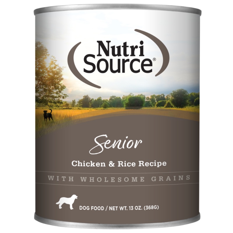 NutriSource Senior Chicken & Rice Formula Canned Dog Food 13 oz (OLD)