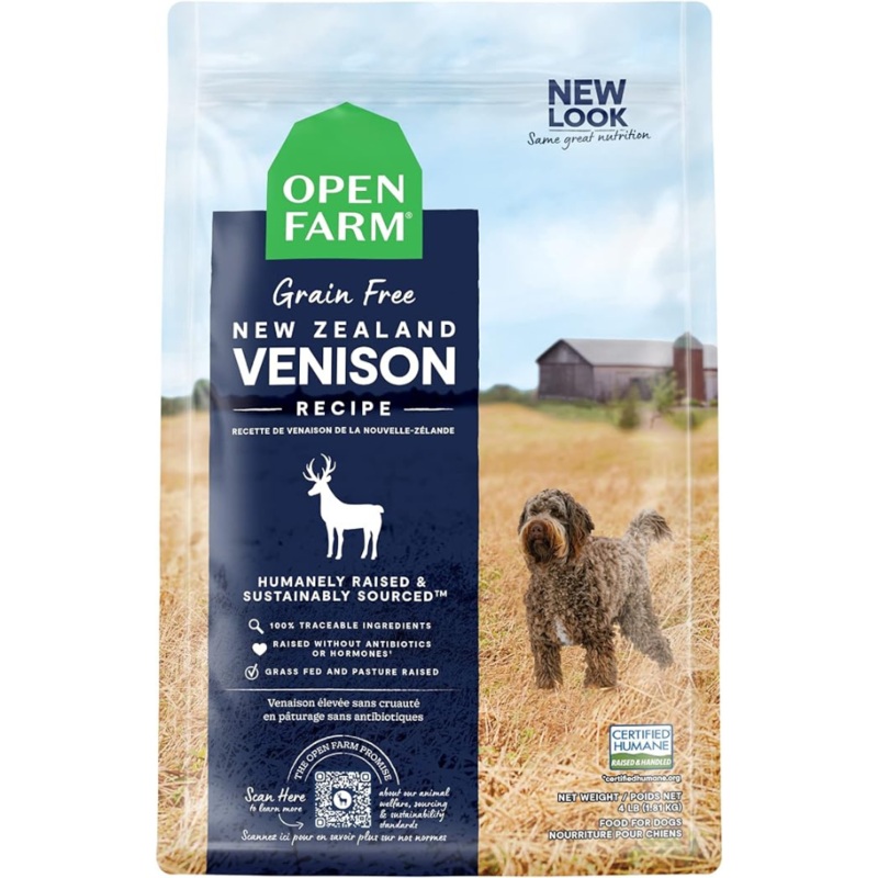 Open Farm Ancient Grains New Zealand Venison Dry Dog Food 4 lbs