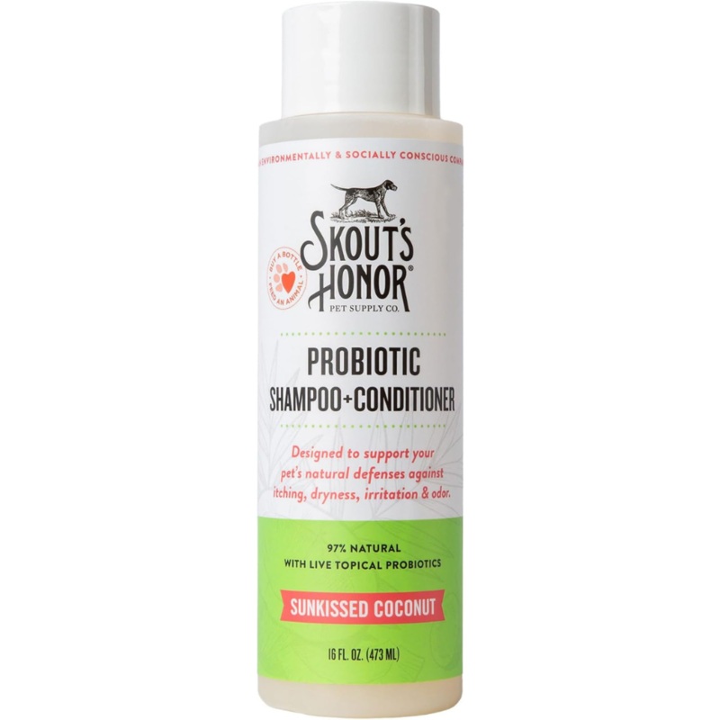 Skout’s Honor Probiotic Pet Shampoo Plus Conditioner Sunkissed Coconut