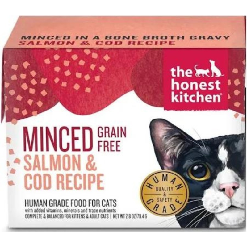 The Honest Kitchen Grain-Free Minced Salmon and Cod in Fish Broth Gravy 2.8 oz