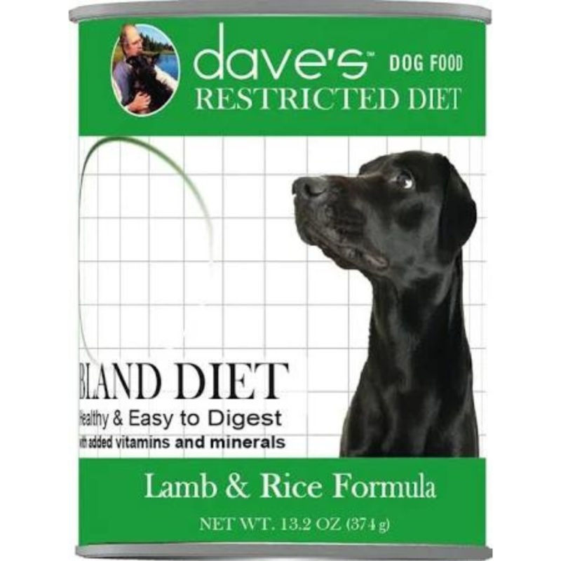 Dave’s Pet Food Restricted Diet Lamb & Rice Delicate Dinner Canned Dog Food, 13-oz