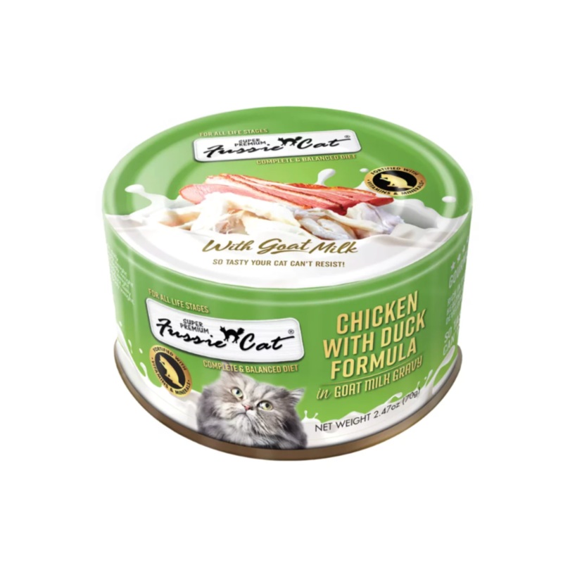 Fussie Cat Premium Chicken with Duck in Goats Milk Wet Cat Food, 2.47-oz