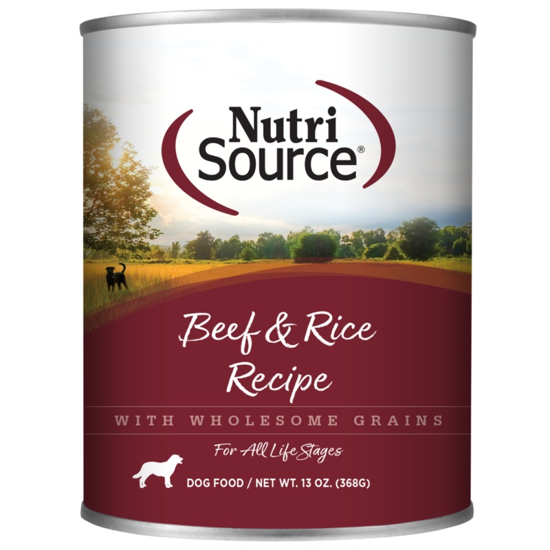 NutriSource Beef & Rice Formula Canned Dog Food 13 oz (OLD)