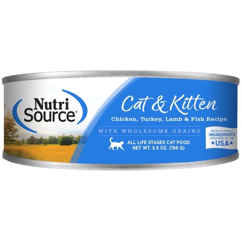 Nutrisource Chicken, Turkey, Lamb, and Fish Canned Cat Food 5.5 oz
