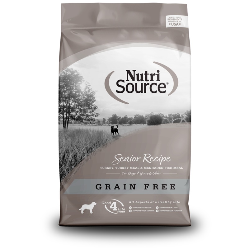 NutriSource Grain-Free Senior Formula Dry Dog Food 4 lb