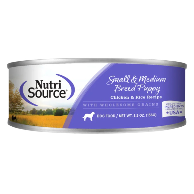 NutriSource Small & Medium Breed Puppy Chicken & Rice Formula Canned Dog Food 5.5-oz 5.5 oz (old)