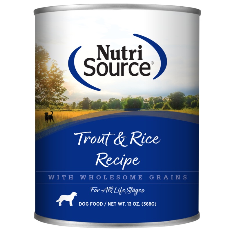 NutriSource Trout & Rice Formula Canned Dog Food 13 oz (OLD)