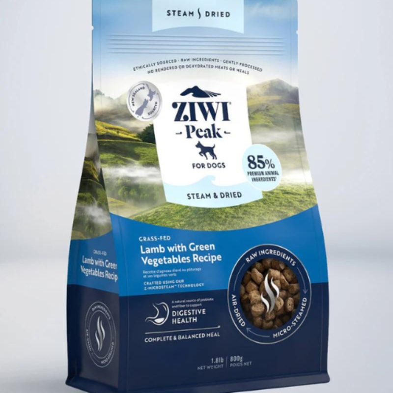 ZiwiPeak Lamb with Green Vegetables Steam & Dried Dog Food 1.8 lb