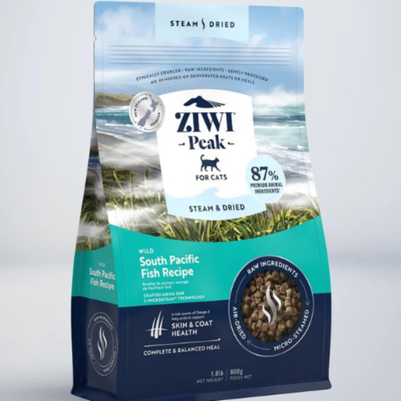 ZiwiPeak South Pacific Fish Recipe Steam & Dried Cat Food 1.8 lb
