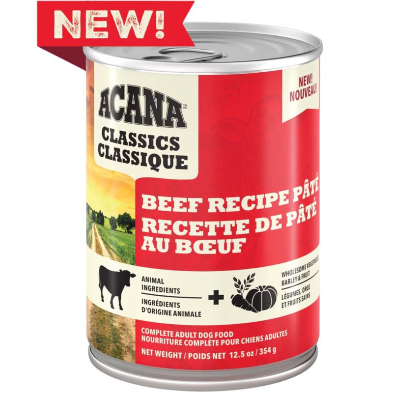 Acana Classics Beef Recipe Pate Wet Dog Food 12.5 oz
