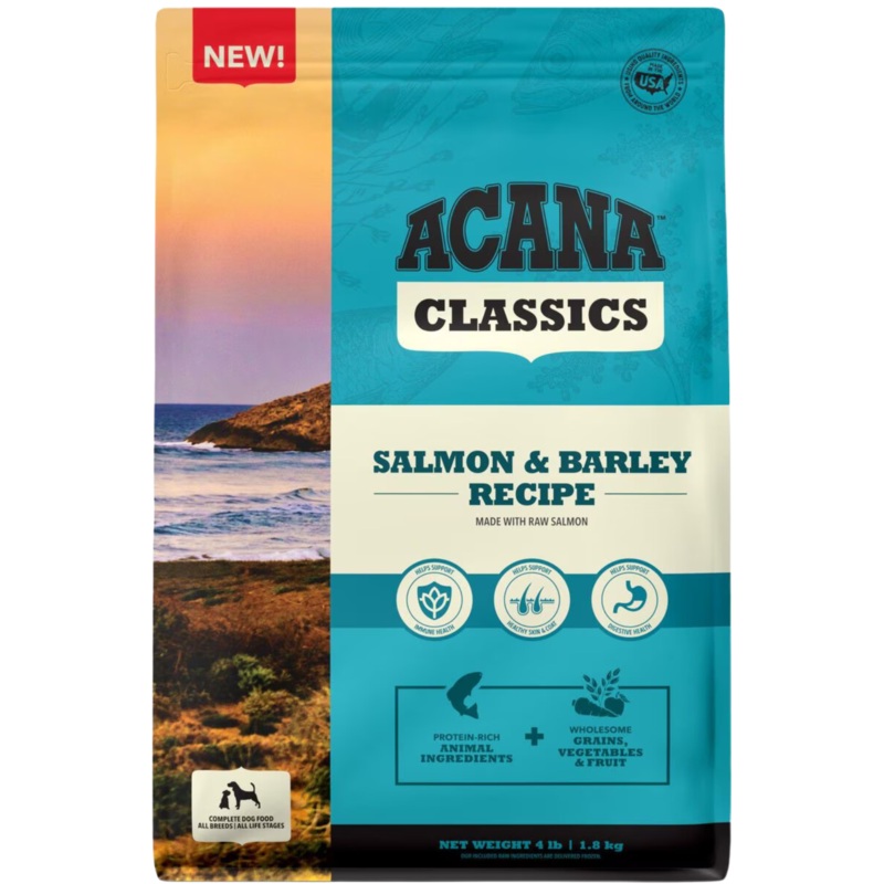 Acana Classics Salmon & Barley Recipe Dry Dog Food 4 lbs