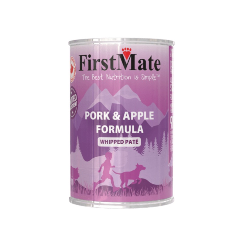 FirstMate Limited Ingredient Pork & Apple Formula Canned Dog Food 12.2 oz