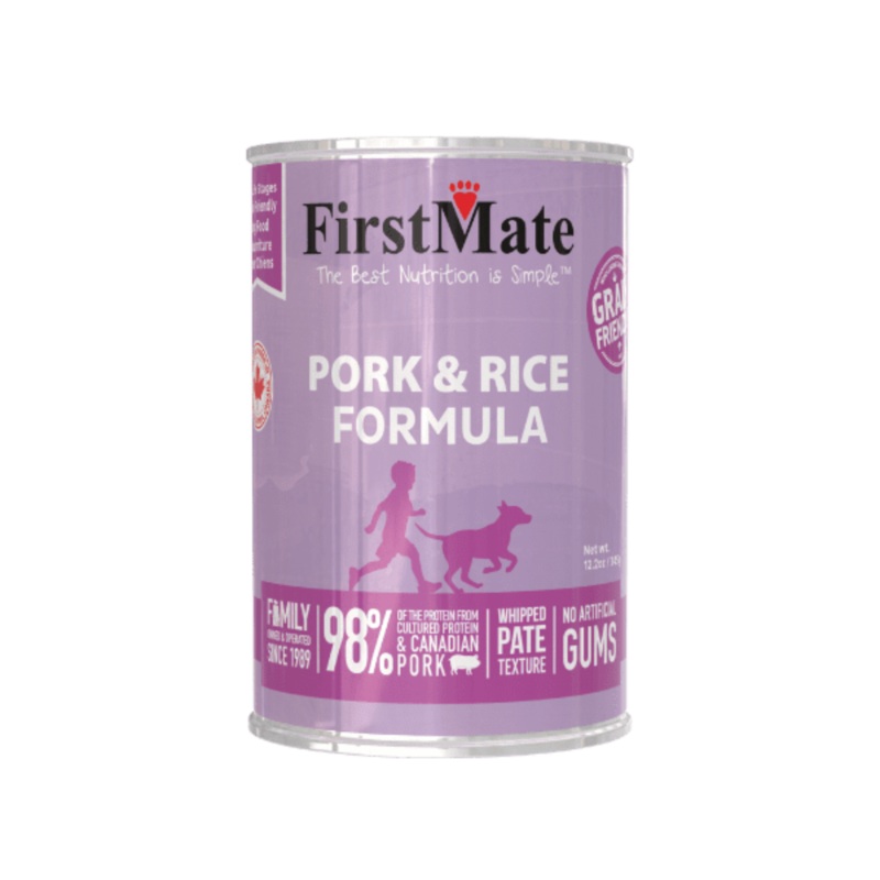 FirstMate Pork & Rice Formula Canned Dog Food 12.2 oz
