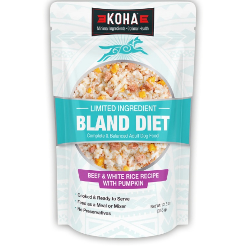 Koha Limited Ingredient Wet Bland Diet Beef & White Rice Recipe for Dogs 12.5 oz Pouch