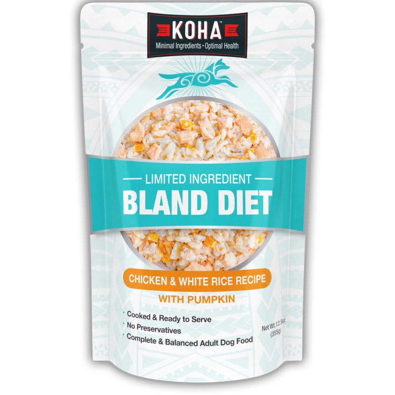 Koha Limited Ingredient Wet Bland Diet Chicken & White Rice Recipe for Dogs 12.5 oz Pouch