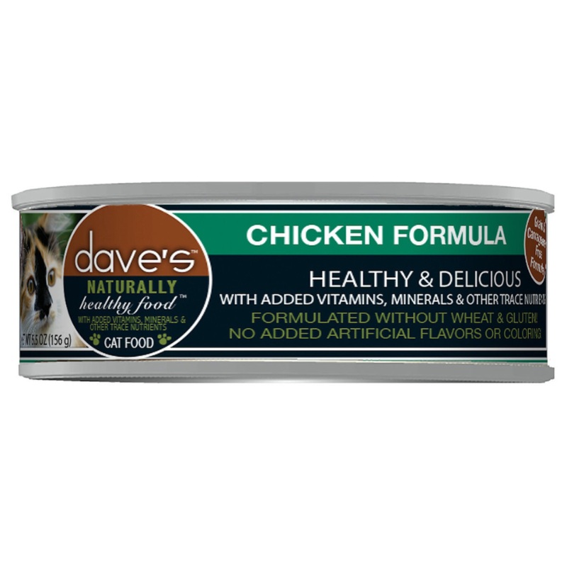 Dave’s Pet Food Naturally Healthy Grain-Free Chicken Formula Canned Cat Food 5.5-oz