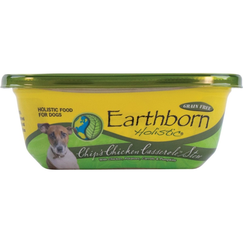 Earthborn Holistic Chip’s Chicken Casserole Stew Grain-Free Natural Moist Dog Food, 9-oz