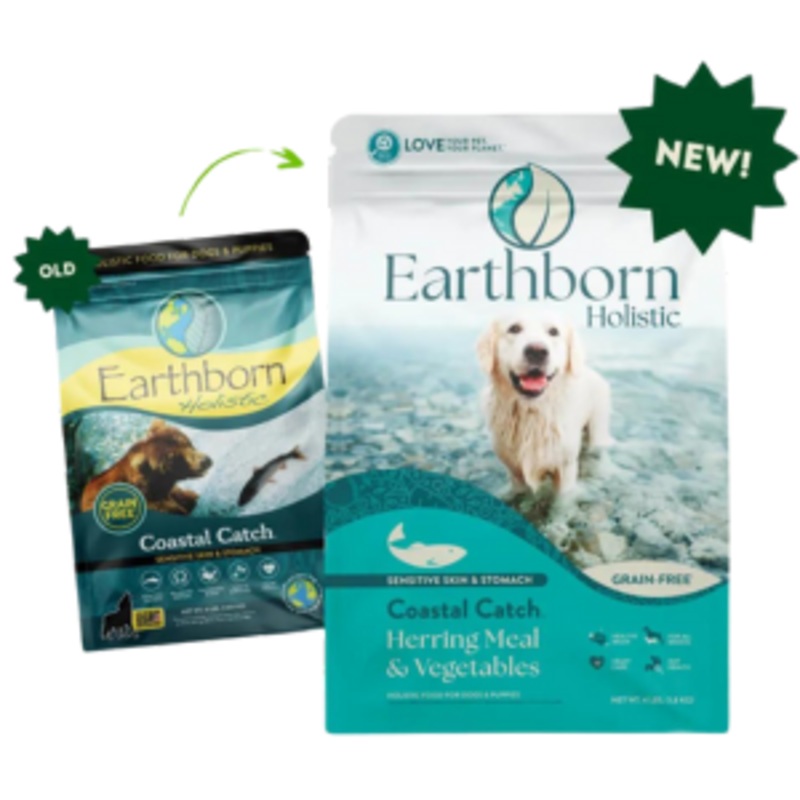 Earthborn Holistic Grain-Free Coastal Catch Natural Dry Dog Food 4 lbs