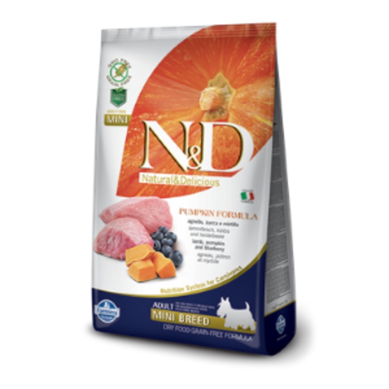 Farmina N&D Pumpkin Lamb & Blueberry Mini Adult Dry Dog Food 5.5 lbs