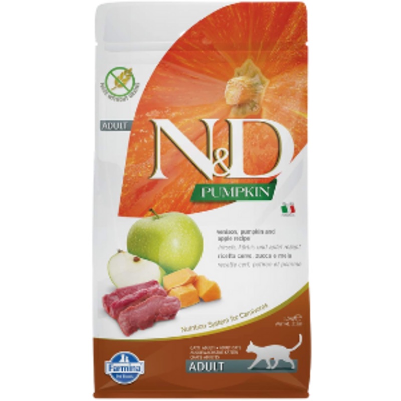 Farmina N&D Pumpkin,Venison, and Apple Grain-Free Formula Dry Cat Food 3.3 lbs